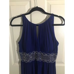 Royal Blue Long Silky Dress